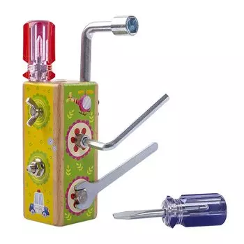 Vaguelly 1 набор игрушек для затягивания винтов, развивающий игровой инструмент, игровой инструмент для поворота гаек, игровой инструмент для раннего образования, опыт разборки игрушки, разборка винтов