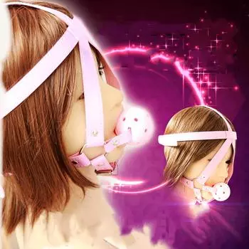 VaHppy Gag Секс-игрушки SM БДСМ Секс-товары для взрослых Полые шарики для рта слюни PU 4 цвета Повязка на голову Улучшенное кондиционирование