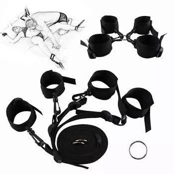 VaHppy кровать бондаж фиксированные наручники эконом-стиль 2,5 см нейлон продвижение SM БДСМ пара взрослых секс-игрушки кандалы