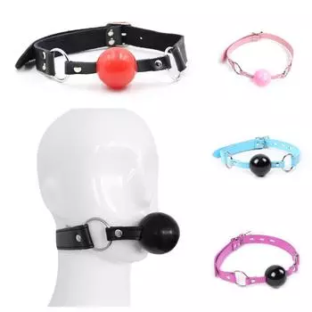 VaHppy Mouth Ball 7 стилей Силиконовые твердые слюни Игры для пар Секс-игрушки SM БДСМ Товары для взрослых PU Диаметр 4,5 см 70 г 40-63 см