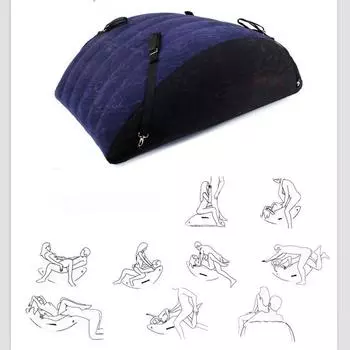 VaHppy Надувной коврик/Крыль для кровати Изогнутый качающийся Несколько сексуальных позиций 2,1 кг 100*65*35 Подарочные наручники Пары SM БДСМ-игрушки