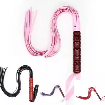 VaHppy Sex Whip 60CM 120G PU 4 цвета Игровые игрушки Пара Флирт Порка SM БДСМ Кисточка Хвост Альтернативная стимуляция Секс-игрушки Нежная ручка