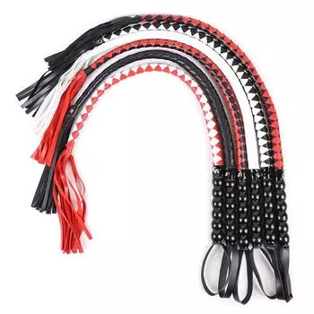 VaHppy SM Whips Секс-игрушки 85 см 115 г 10 цветов Ручка из тыквы из искусственной кожи Плетеный стиль Серия цветового столкновения Пара Флирт Товары для взрослых Альтернативная стимуляция