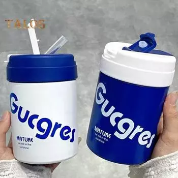 Вакуумная чашка, герметичная, сохраняющая тепло, не содержит BPA, отличная питьевая колба для ежедневного использования 420ml белый