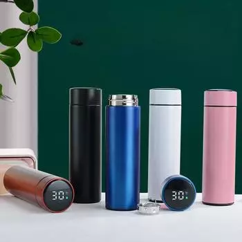 Вакуумная чашка, интеллектуальная температура, чашка для воды, оптовая продажа, вакуумная прямая чашка из нержавеющей стали 304, деловая подарочная чашка 500ml