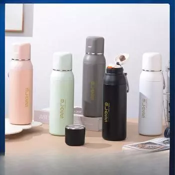 Вакуумная чашка из нержавеющей стали 316. Чашка для воды большой емкости для мальчиков и девочек. Портативный чайник с двойной крышкой, устанавливаемый на транспортном средстве. 680ml