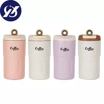 Вакуумная чашка из нержавеющей стали 316. Интеллектуальная чашка для измерения температуры. Портативная двухслойная вакуумная чашка с интеллектуальным дисплеем температуры. 500ml белый