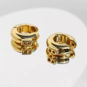 Вакуумная гальванизация Тяжелая промышленность Буква Круглые Широкие Серьги Женские Металлические Ветер Толстые Серьги Звезда Та же 775