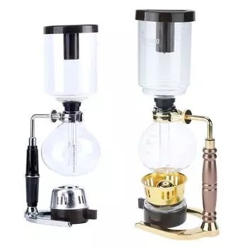 Вакуумная кофеварка на 3/5 чашек Термостойкие кофемашины Машина для приготовления горячего чая Бытовая Gold-3 Cups