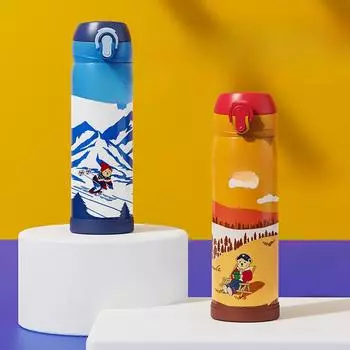 Вакуумная колба 500 мл, большая емкость, термос для студентов, защита детей 500ml оранжевый