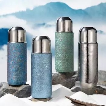 Вакуумная колба Двойная титановая высококачественная чашка для здоровья для мужчин и женщин Титановая хрустальная чашка для тушения Высококачественная титановая чашка 290ml
