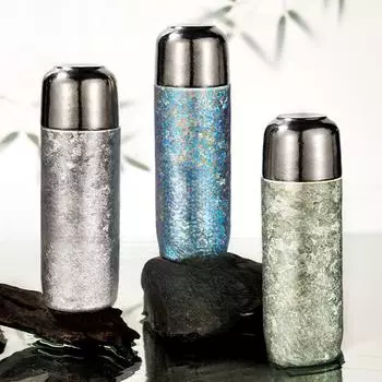 Вакуумная колба, двухслойная титановая чашка для тушения с изоляцией для чая, пузырьковая чашка для здоровья, титановая чашка для воды 301-400ml