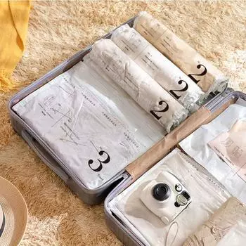 Вакуумная компрессионная сумка для багажа, специальная одежда, дорожное хранение, пуховик, воздушная сумка для одежды S серый