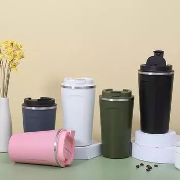 Вакуумная кружка из нержавеющей стали, Высококачественная уличная автомобильная портативная чашка для воды, большая пузатая чашка 350ml белый