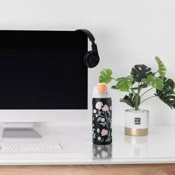 Вакуумная кружка Yousheng из нержавеющей стали с зажимом для трубочки, двухстенная изоляция, бутылка для горячих и холодных напитков, герметичная герметичная бутылка-изолента белый