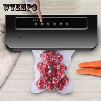 Вакуумная машина для консервации упаковки пищевых продуктов. Кухонная вакуумная маленькая вакуумная машина. Бытовая коммерческая упаковочная машина. белый