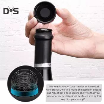 Вакуумная пробка для бутылки шампанского для домашнего бара, пробка для заливки пробки чёрный