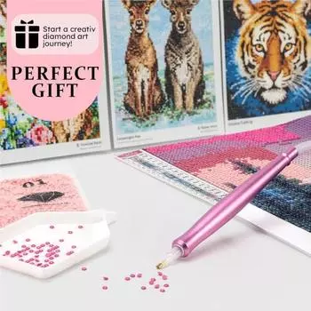 Вакуумная ручка Diamond Art Электрическая ручка Diamond Art Инструмент для размещения алмазов без воска для всех форм алмазов Размеры алмазного искусства розовый