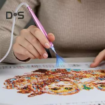 Вакуумная ручка Diamond Art Электрическая ручка Diamond Art Инструмент для размещения алмазов без воска для всех форм алмазов Размеры алмазного искусства розовый