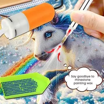 Вакуумная ручка для алмазного искусства Электрический инструмент для нанесения алмазов Без воска Питание от USB Алмазное искусство фиолетовый