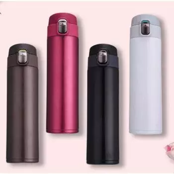 Вакуумная термос из нержавеющей стали для мужчин и женщин, модная атмосфера, подарок, чашка для воды, креативность 500ml белый