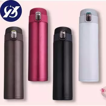 Вакуумная термос из нержавеющей стали для мужчин и женщин, модная атмосфера, подарок, чашка для воды, креативность 500ml коричневый