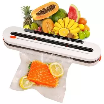 Вакуумная упаковка Вакуумная бытовая дегазация Без специального пакета Вакуумная полная всасывающая мощность Пищевая небольшая вакуумная упаковка Для влажных и сухих продуктов Совместимость с внешними устройствами