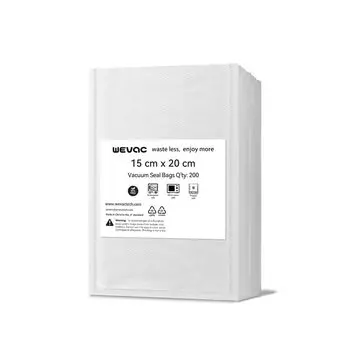 Вакуумная упаковка Wevac 15 x 200 Shinku Vacuum Easy to Dog Food Low Temperature Vacuum Packs Vacuum Commercial Home Use Bags, 20 см, Sheets, Pack, Bags,