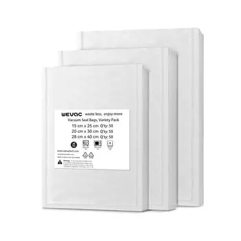 Вакуумная упаковка Wevac 15 x 25 20 x 30 28 x 40 50 Пакеты Shinku Vacuum Easy для упаковки собачьего корма при низкой температуре, см, см, см, каждый,