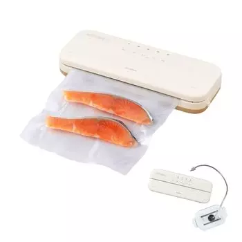 Вакуумная упаковочная машина Iris Ohyama, беспроводной пищевой упаковщик цвета слоновой кости VPF-C50