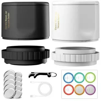 Вакуумная упаковочная машина постоянного тока 5 В, универсальный упаковщик банок, совместимый с Food Saver A белый