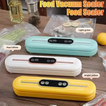 Вакуумная упаковочная машина с двумя режимами запечатывания Высокая эффективность запечатывания Цифровой дисплей Простота EU белый