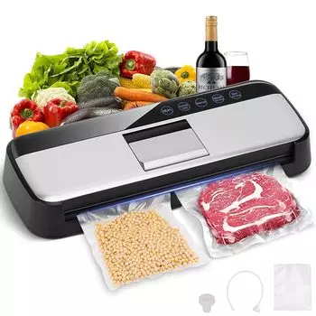 Вакуумная упаковочная машина TEZILON для дома, сухих и влажных продуктов, коммерческих, полностью вакуумированная, с 5 вакуумными вакуумными функциями, простая инструкция на японском языке, 15 штук в упаковке
