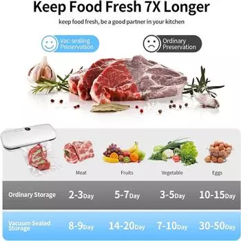 Вакуумно-упаковочная машина +10 пакетов белый