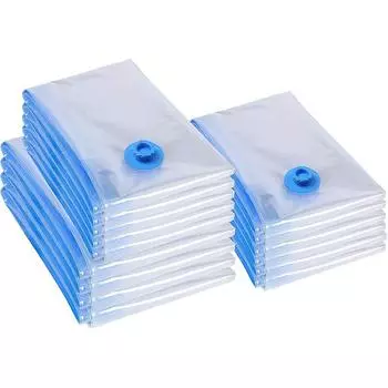 Вакуумные пакеты, 15 шт., сумки для хранения, компрессионные пакеты, многоразовые, для постельного белья