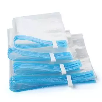 Вакуумные пакеты для хранения одежды, экономящие место. Вакуумные компрессионные пакеты, свернутые вручную. 35cmx50cm прозрачный