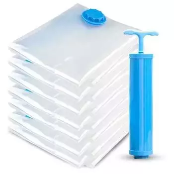 Вакуумные пакеты для хранения с клапаном, прозрачные, складные, сжатые, экономящие место, дорожные органайзеры для полотенец, одеял