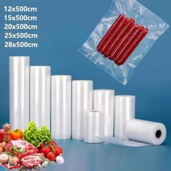 Вакуумные пакеты для упаковки в рулонах Вакуумные пакеты для пищевых продуктов Вакуумные пакеты для хранения продуктов питания 500 см/рулоны Вакуумные пакеты в рулонах