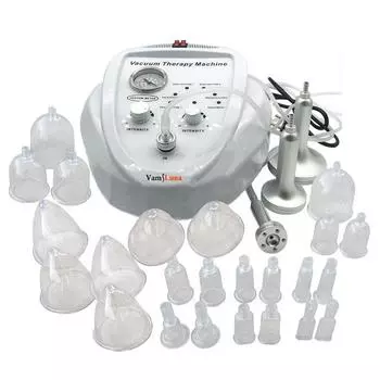 Вакуумный аппарат для похудения, лимфодренаж, массажер для груди, увеличение груди и подтяжка ягодиц белый