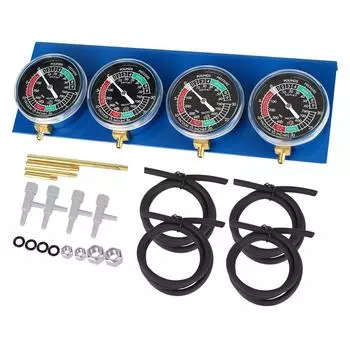 Вакуумный балансирный манометр со шлангом для 4-цилиндровых двигателей, инструмент для синхронизации, мотоциклетный топливный карбюратор, синхронизатор