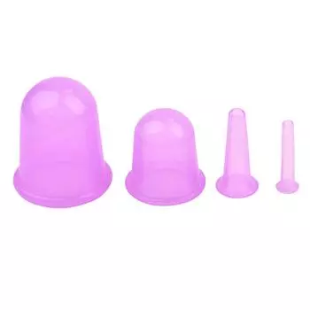 Вакуумный баночный аппарат Профессиональное расслабление мышц Снятие усталости Набор силиконовых банок Розовый