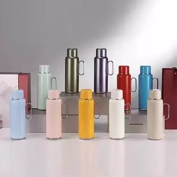 Вакуумный чайник с изоляцией, дисплеем температуры и фильтром 800 мл жёлтый