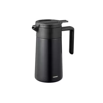 Вакуумный двойной нагревательный чайник HARIO с керамическим покрытием, практичная емкость 600 мл, черный цвет, CHP-600-B чёрный