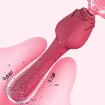Вакуумный фаллоимитатор с розой, вибратор для женщин, соски, оральная присоска для клитора, стимулятор клитора, вибрирующие товары, секс-игрушки для взрослых 18