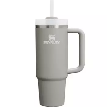 Вакуумный гаситель Stanley H2.0, 0,3 галлона (0,88 л), Пепельно-серый, с защитой от холода, прочный, соломенная бутылка для воды, летний, для улицы, можно мыть в посудомоечной машине