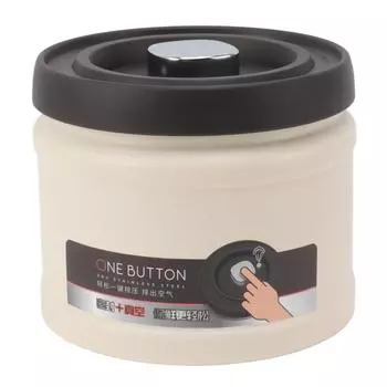 Вакуумный контейнер для кофе из нержавеющей стали 304, герметичный контейнер для хранения продуктов питания прессованного типа