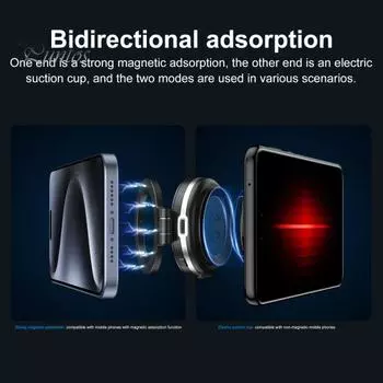 Вакуумный магнитный автомобильный держатель для телефона, вращающийся на 360 градусов, крепление для сотового телефона с сильным всасыванием для автомобиля, кухни, спортзала, ванны, душа чёрный