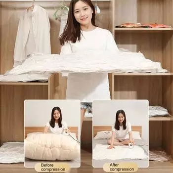Вакуумный мешок для хранения, против морщин, пылезащитный полиэтиленовый компрессионный вакуумный мешок, товары для дома 80x100cm