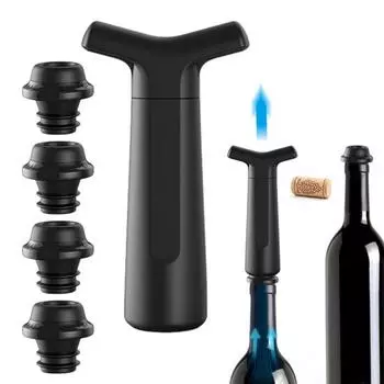 Вакуумный насос для хранения вина с 4 пробками, многоразовый укупорщик бутылок, система сохранения вина