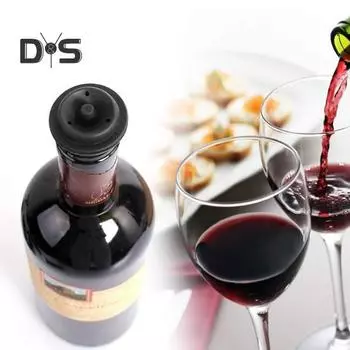 Вакуумный насос для сохранения вина с 4 пробками, укупорщик бутылок, набор из нержавеющей стали для сохранения свежести вина чёрный